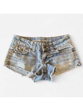 Vintage Y2K Mossimo Super Low Rise Mini Shorts, Size 5